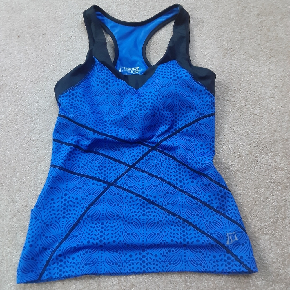 Skirt Sports Cycling/Multisport "Tankini" Top, Shelf Bra, 3 Rear Pockets, NOSWOT